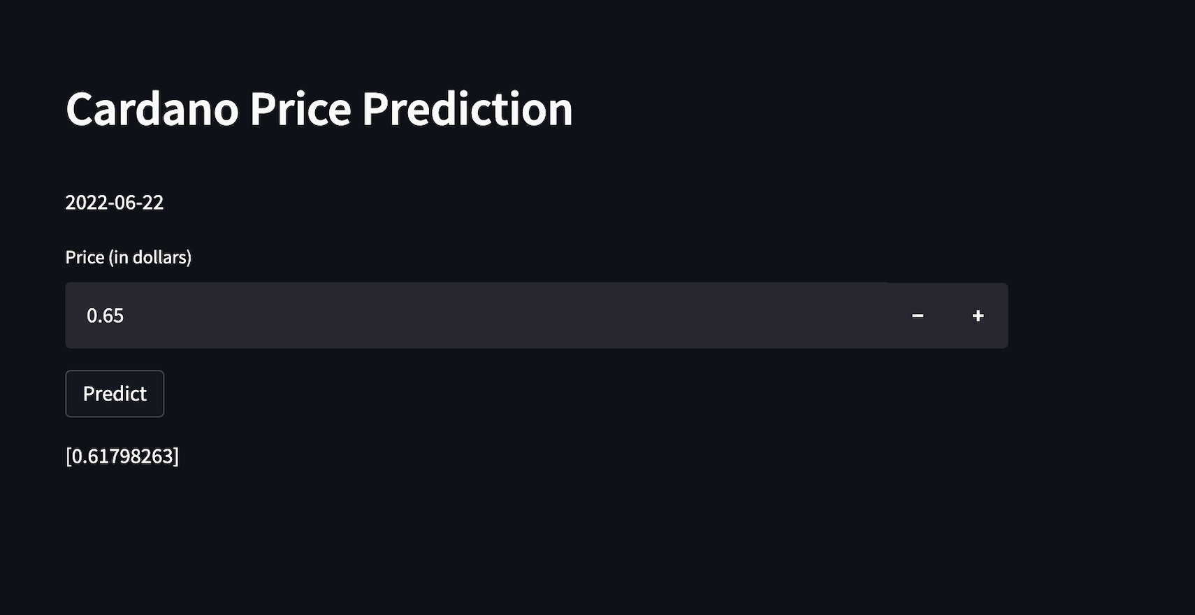 Crypto Price Prediction Web App